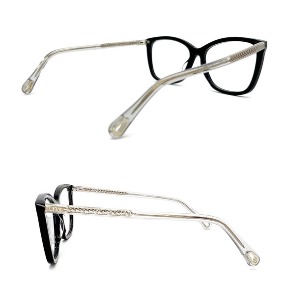Chloe Rectangular Frames Prescription-Ready Eyeglasses Black CH0118O Womens EUC - Picture 2 of 10